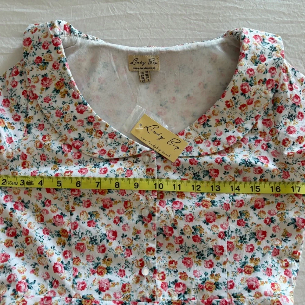 NWT Lindy Bop Floral Dress Small - Picture 6 of 13